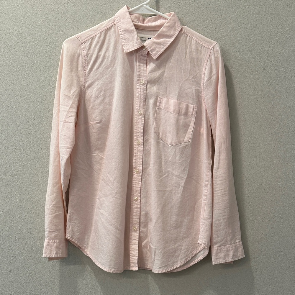 Old Navy Pink Button Down Shirt Classic Style